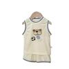 Korean Style Summer Baby Clothes Set: Cartoon Bear Sleeveless Vest with Shorts for Boys and Girls