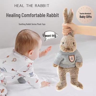 Boneca Coelho de Pelúcia - Brinquedo Confortável para Crianças, Auxílio de Sono para Bebês de Mão, Presente de Aniversário Perfeito para Crianças