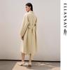 ELLASSAY Women's 2025 Autumn 100% Merino Wool Longline Lapel Coat