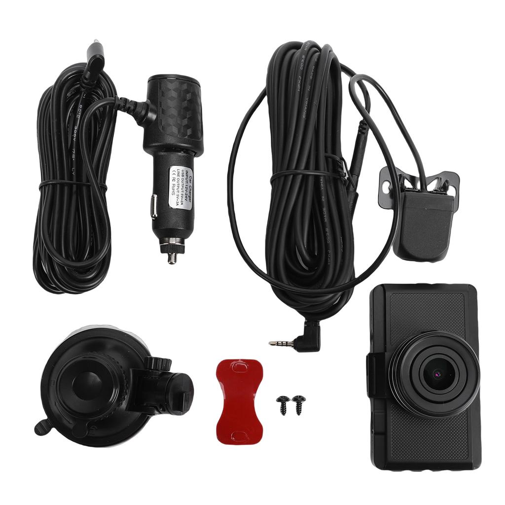 4K Dash Cam Front Rear Dual Recording Supports 2.4G WiFi APP Control G Sensor Collision Detection Loop Recording