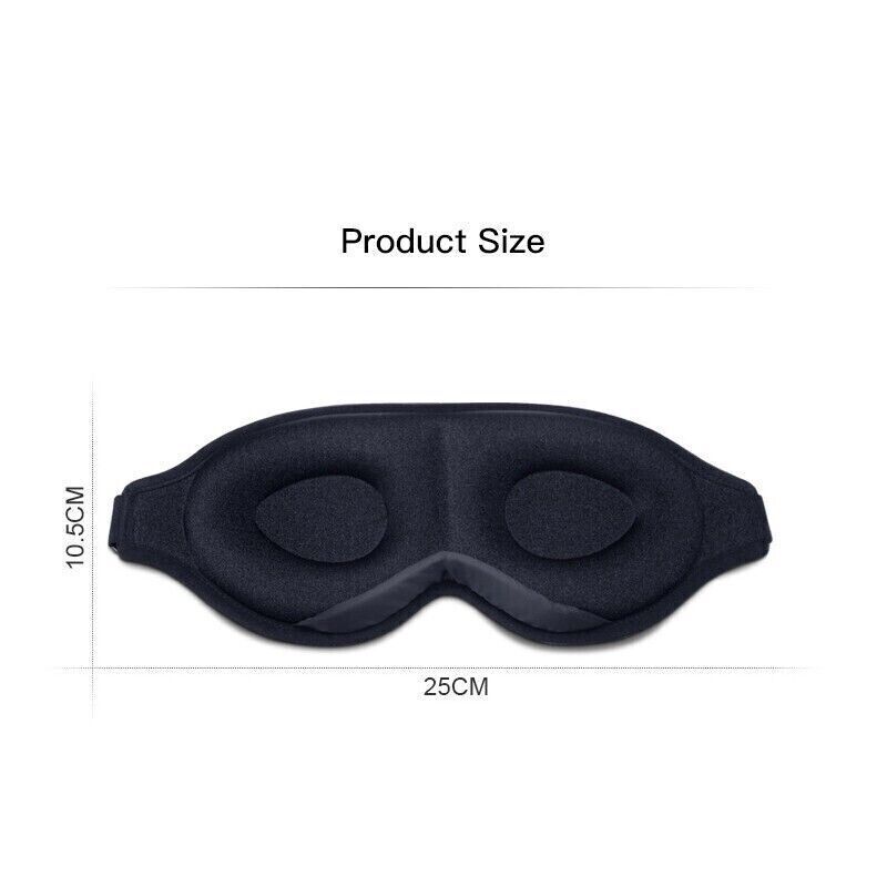 Masque de sommeil rembourré doux, occultant 3D, couvre-yeux luxueux, bandeau de voyage