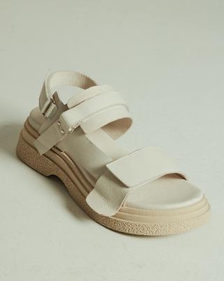 109593 36 Velcro Sandaletler Süt Deri