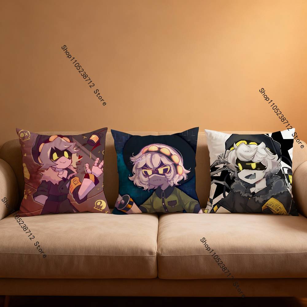 M-Murders D-Drones Anime L-Laple Pillow Case Plush Pillow Cases Home Decoration Pillow Cover for Sofa Bed Chair Living Room