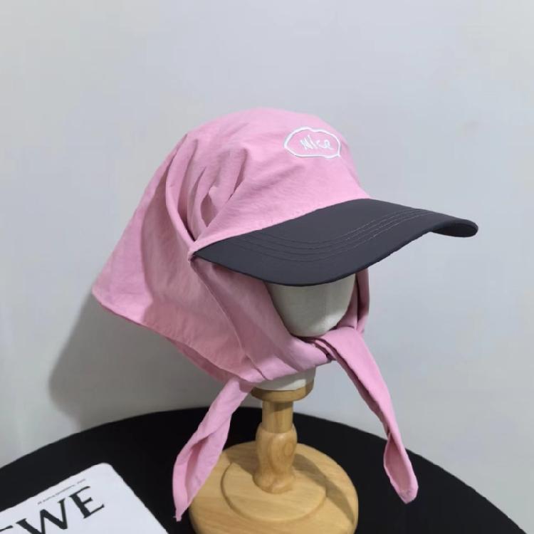 Fashion Headscarf Hat Foldable Sun Protective Letter Hat Unisex Travel Sun Hat