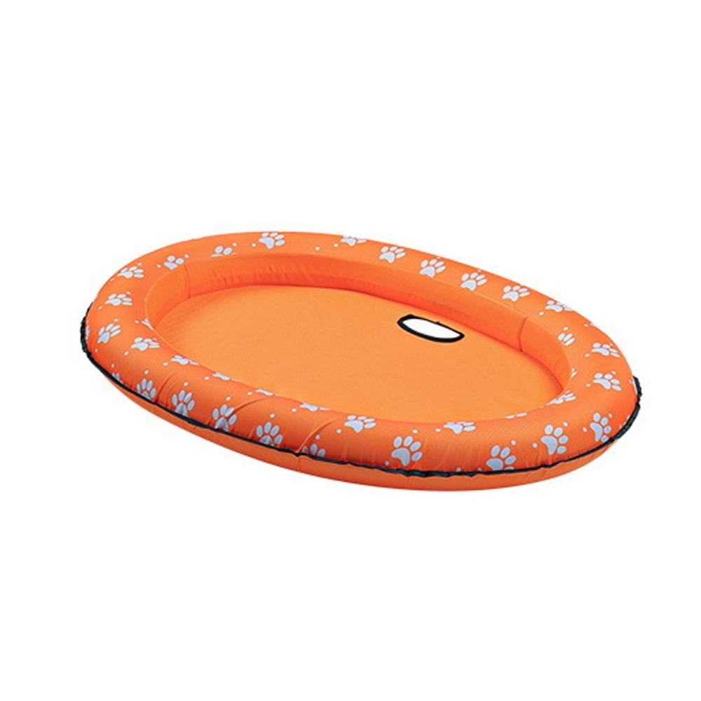 

PVC Pet Inflatable Raft Foldable Pet Dog Float Travel Supplies Dog Swimming Float Outdoor Swim S оранжевый