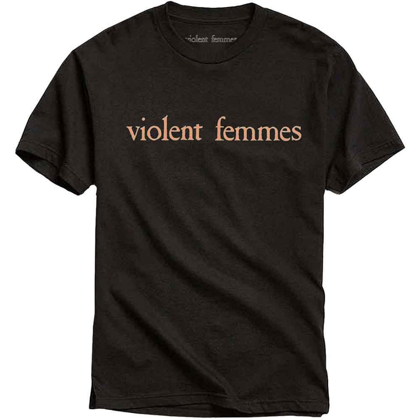 VIOLENT FEMMES Salmon Pink Vintage Logo Band T-Shirt S
