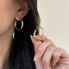 Round Plain Ring Earrings Personality Exaggerated Earrings Simple Atmospheric Earrings