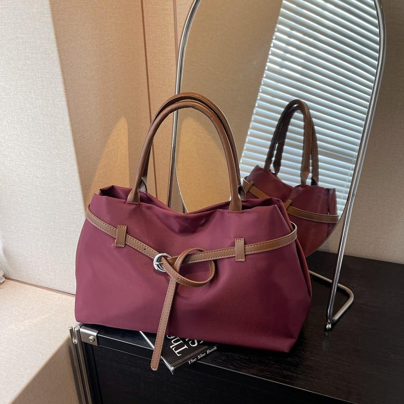 

Сумка женская большой вместимости новая повседневная и универсальная летняя на плечо подмышку тканевая сумка класс сумка-тоут бордовый