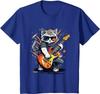 Unisexs Rock Cat Pattern Short Sleeve TShirts Funny 3D Guitar Cat Print Casual T Shirt Outdoor Unisex Unisex Y2k Tops Summer Clothing