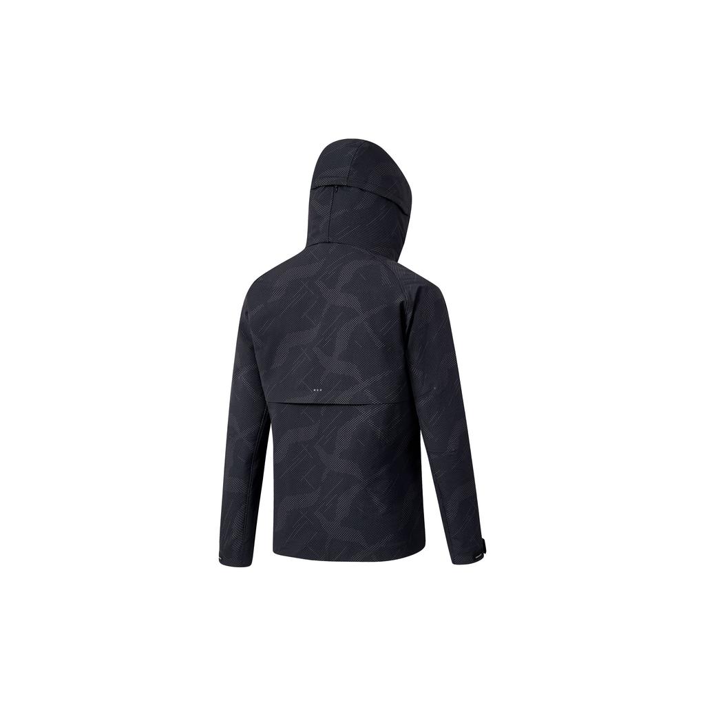Saucony Sports Lifestyle Series Hooded Loose Fit Zipper Design Raglan Long Sleeve Jacket Men Jacket Black Gray SC2249016A-PR112