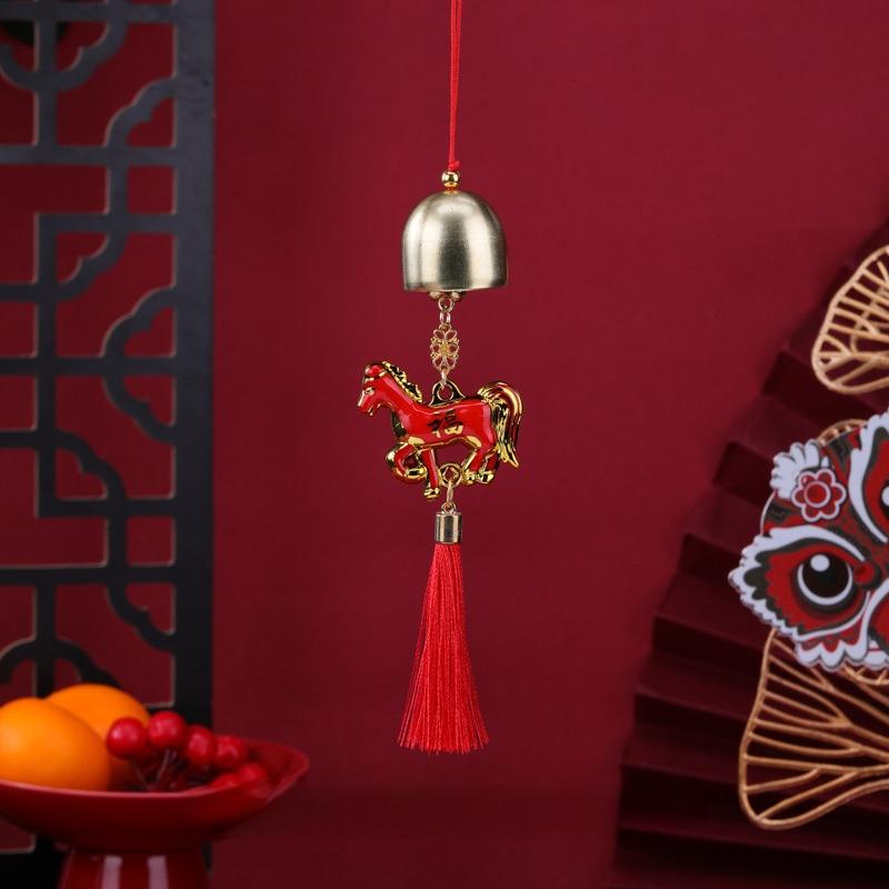 2026 Year Of The Horse Wind Chime Pendant Wall Hanging Ornament Lucky Mascot Pony Festive Decoration Housewarming Gifts