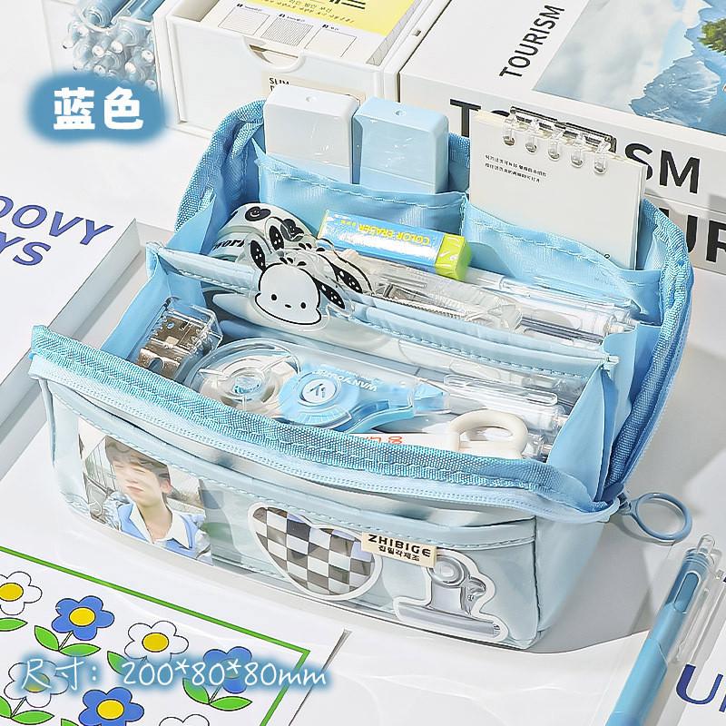 Large Pencil Case for Girls Teens Kids Pencil Bag with Zipper Pencil Pouch Aesthetic Pencil Pen Case Organizer for School