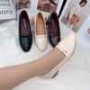 Soft Leather Shallow Mouth Soft Sole Single Shoes Women's 2025 Summer New Pointed Small Leather Shoes Thick Heel Versatile One Pedal Loafers