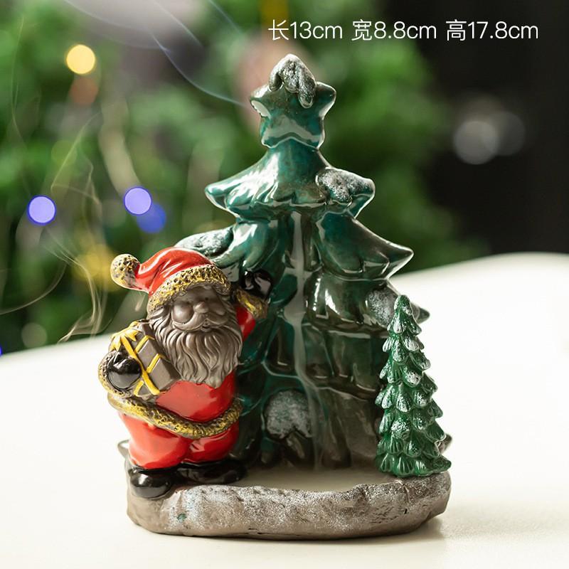 Рождественская елка, Санта-Клаус, перевернутая аромалампа, комнатный рождественский аромадиффузор, керамические украшения