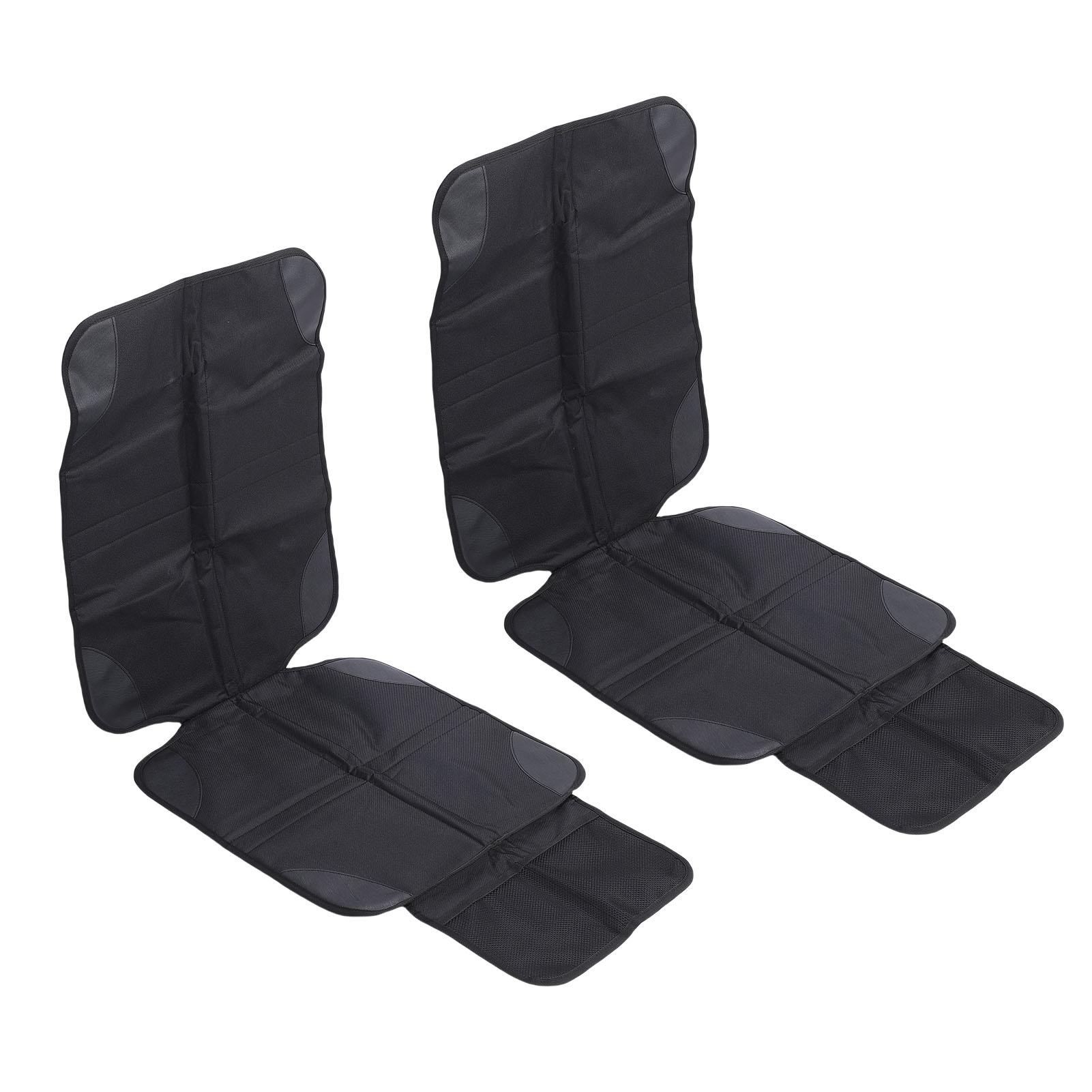 

2PCS Car Seat Protector 600D Oxford Cloth Non Slip Pattern Baby Carseat Cover Protector with Mesh Pocket