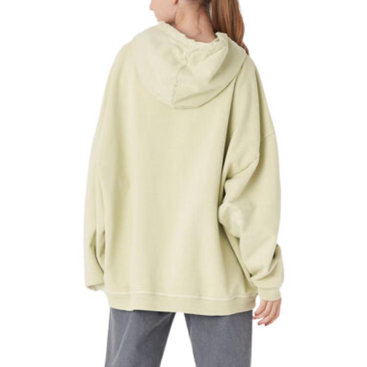 Levis FW22 Solid Color Hooded Drawstring Long Sleeve Sweatshirt Women Sweatshirt Yellow A3397-0002
