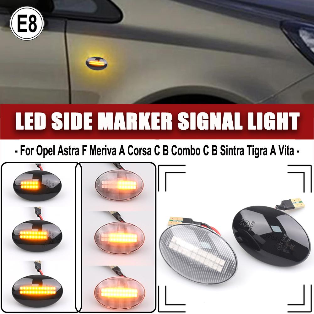 Dynamic LED Flashing Turn Signal Side Marker Lamp Car Light for Opel Combo C B Tigra A Astra F Meriva A Corsa C B Sintra Vita
