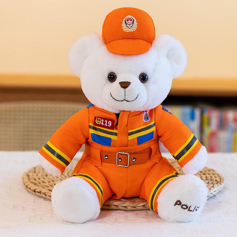 Firefighter Police Teddy Bear Plush Toy - Little Bear Cushion Wedding Gift