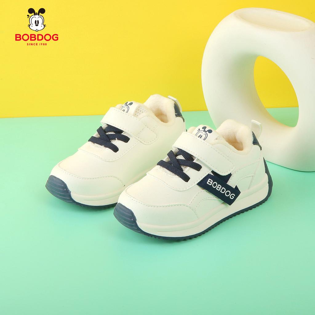 Babudou baby shoes, autumn and winter collection, fleece-lined, non-slip walking shoes for boys, functional shoes for girls, and cotton shoes for