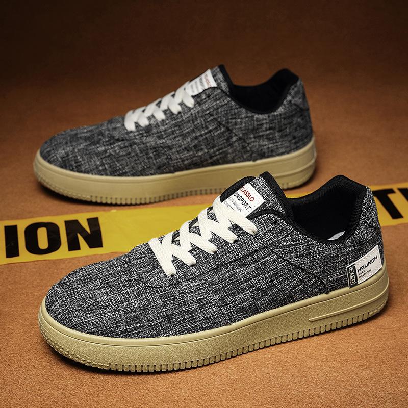 Men's shoes 2024 new summer breathable trend versatile casual platform cloth shoes men's linen canvas sports shoes