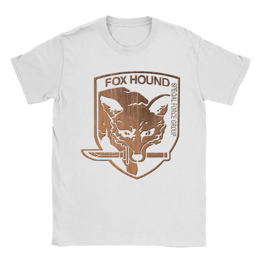 Grupo de Fuerzas Especiales Fox Hound Logo Metal Gear Solid Camiseta Camisetas Hippies Hombre Algodón Cuello Redondo 5XL Ropa Tops de Manga Corta
