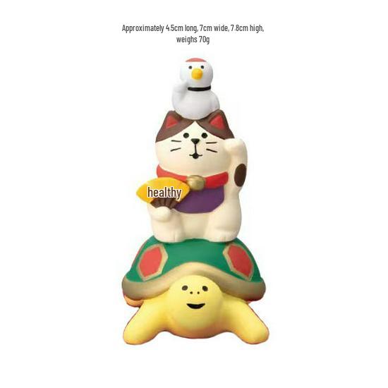 Lucky Cat Feng Shui Ornament for Home, Office, Car, or Store Decoration