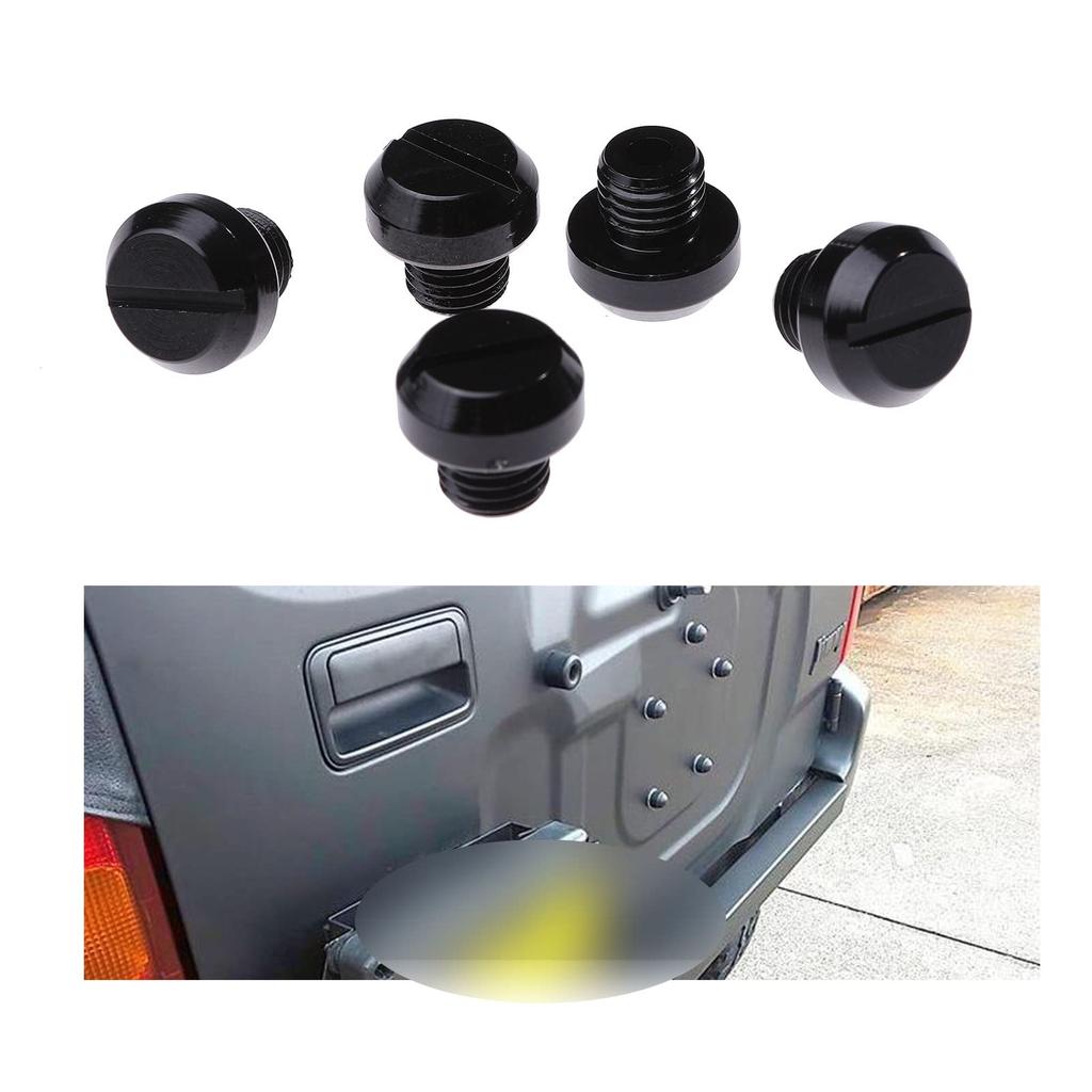 Pure Seek Jimny Back Door Bolts, Pack of 5, M10 P1.25 Cosmetic Bolts, Spare Tireless Cap, Tireless, Proof