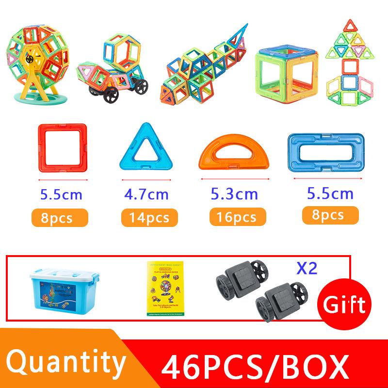 Large Educational Magnetic Tiles - Children's Development Toy for Creative Building and Thinking