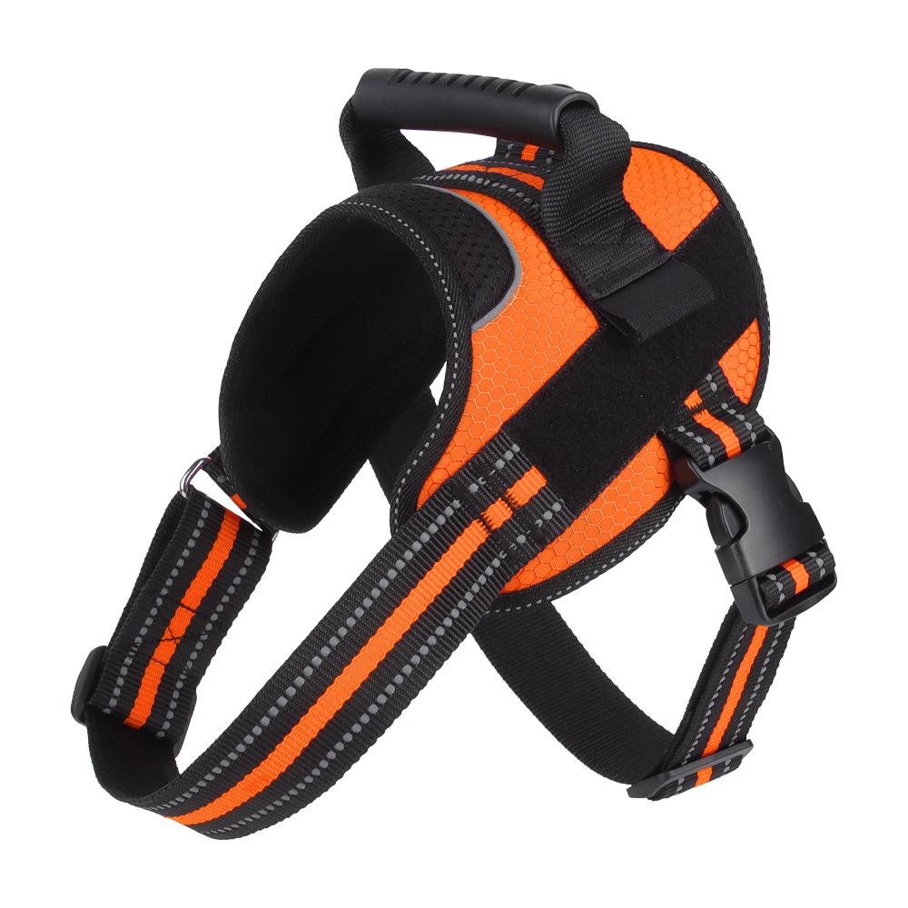 

Новая шлейка для выгула собаки, оксфордская ткань, взрывозащищенная, с нашивкой K9, собачий поводок M оранжевый