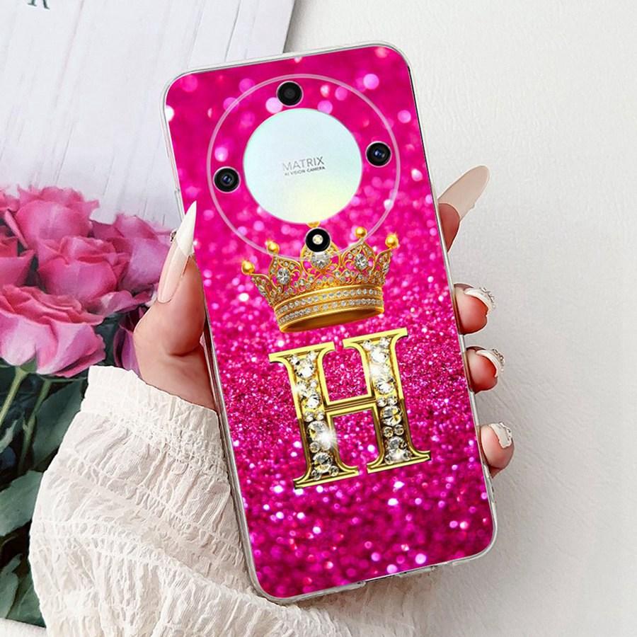 

For Honor Magic6 Lite Case Crown Letter TPU Soft Silicone For Honor X9b x9a Magic 5 6 Lite 5G Protective Shell Back Cover Fundas Honor X9b