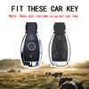 Leather Car Key Fob Case Cover Protector for Mercedes Benz E C G M R S Class W204 W212 W176 GLC CLA GLA AMG Car Accessories
