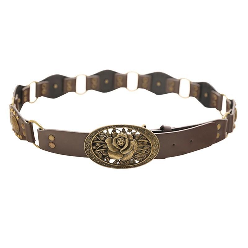 Chic Pu Leather Waist Belt For Women With Smooth Buckle Trendy Summer Fashion