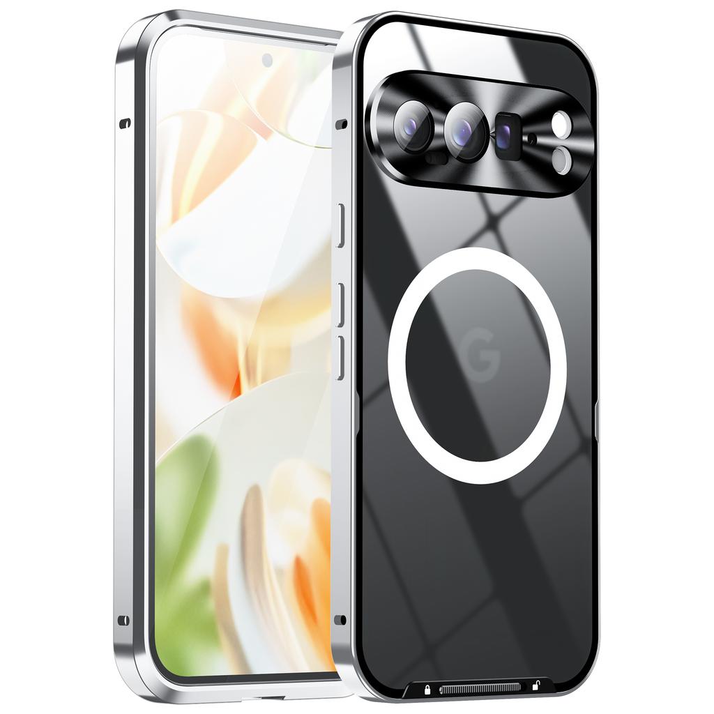 For Google Pixel 9 Pro Magnetic Case Metal Frame Matte Phone Cover