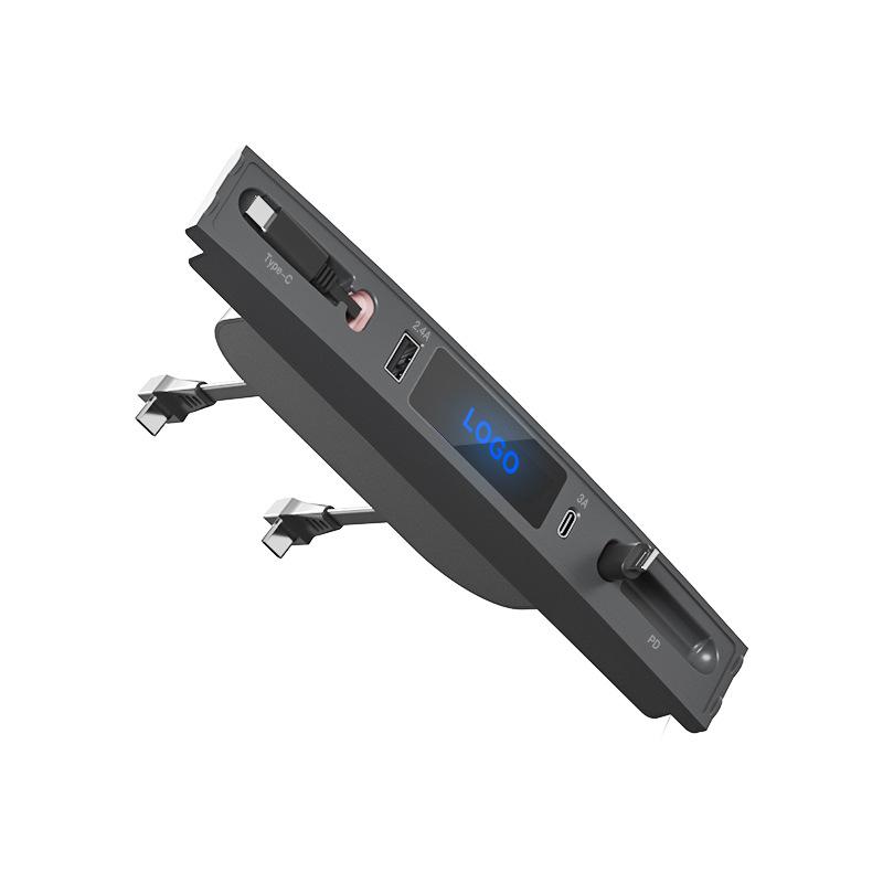 Tesla Model 3/Y Center Console Expansion Dock with Retractable Cable and Fast Charging
