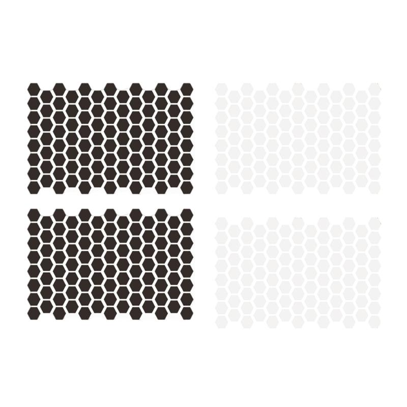 2PCS Hexagonal Car Window Stickers Honeycomb Texture Side Window Decals For Privacy And Unique Decoration