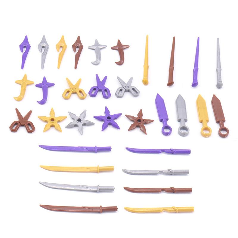 Military Waffen Pack Accessory Building Block Assassin Figure Waffen Accessories Dart Blade Sword Knife Soldier Guns Bricks Toys