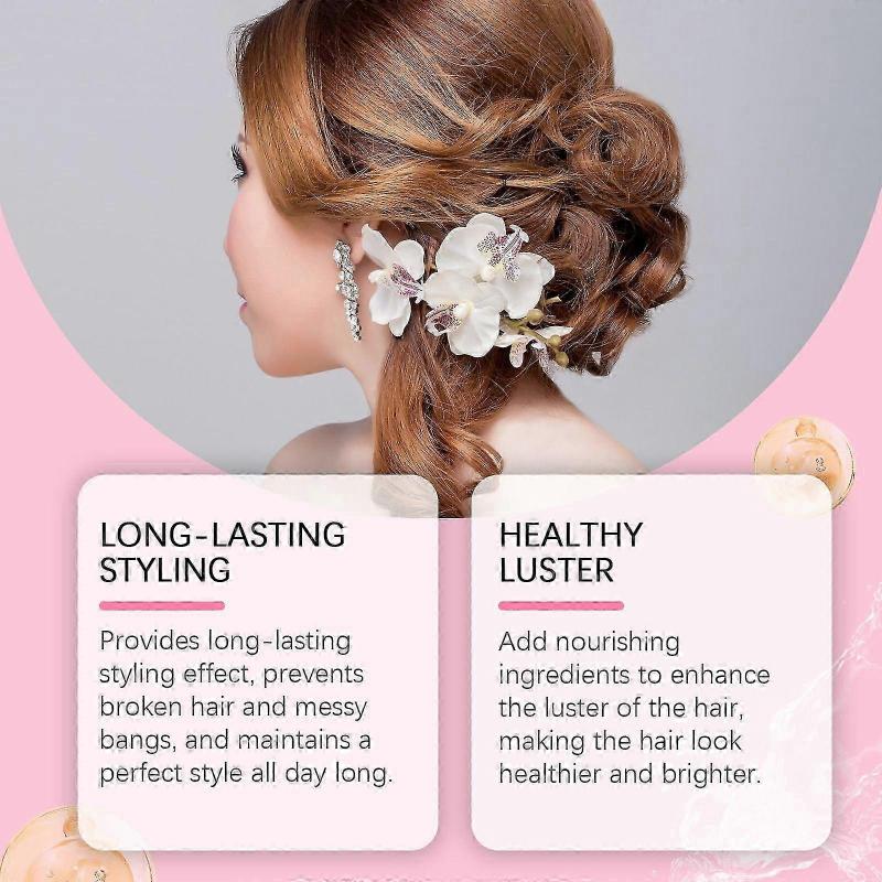 Hoegoa Styling Hairbrush Pieces Hair Finishing Cream Finishing Broken Hair Bangs Shape Nourishing Glossy Lazy Hair Modeling Paste