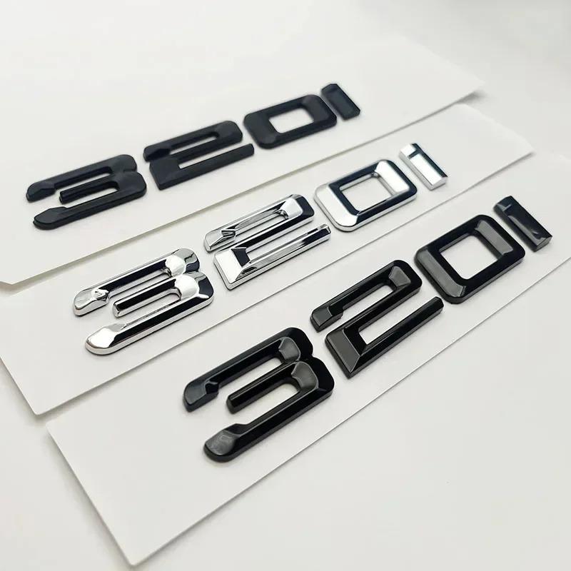 3D ABS Chrome Black Car Rear Trunk Letters Sticker For BMW 320i F30 E46 E90 G20 320i Emblem Logo Decal Auto Accessories