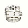 New Punk European and American Pyramid Cyber Subculture Gothic Square Bead Rivet Belt