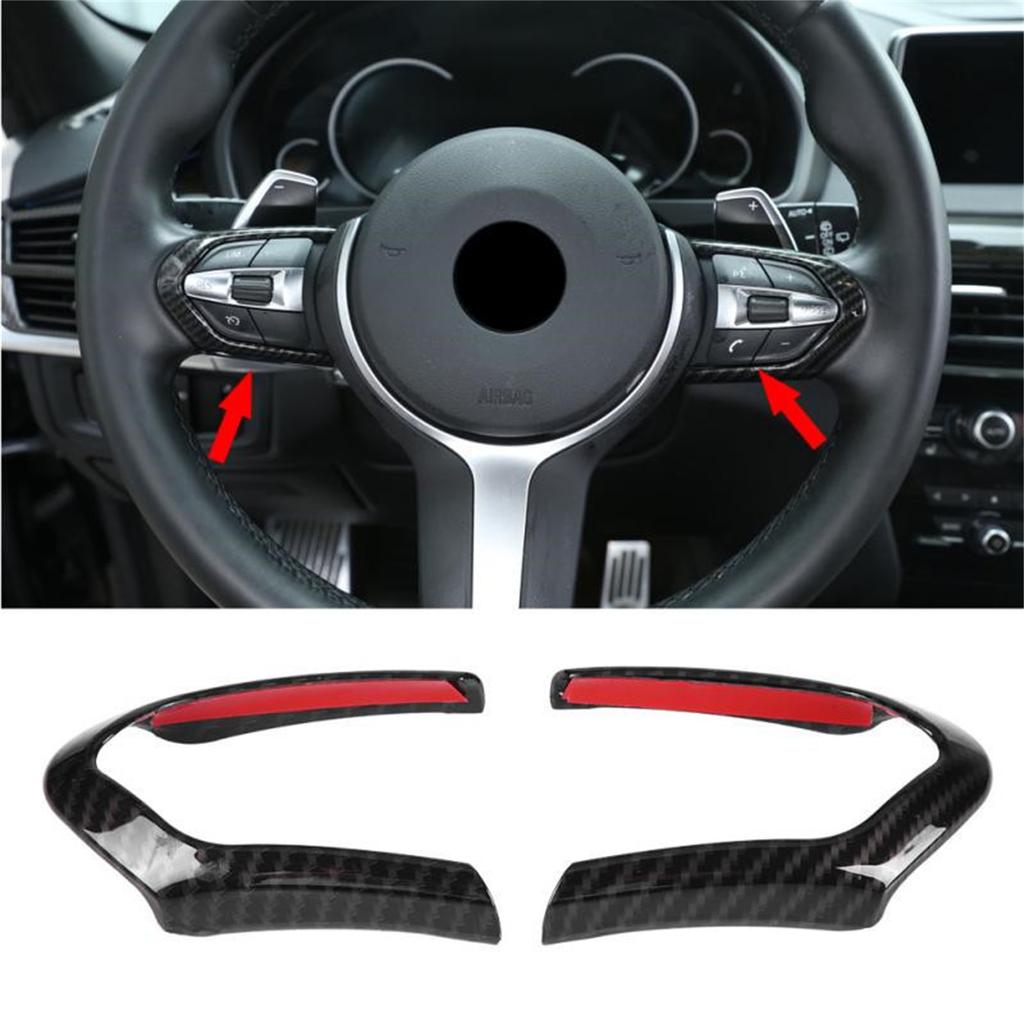 For BMW F10 F20 F13 F15 F16 X5 X6 F30 1 2 3 4 5 6 Series M Sport Car Interior Steering Wheel Decoration Strip Frame Trim Sticker