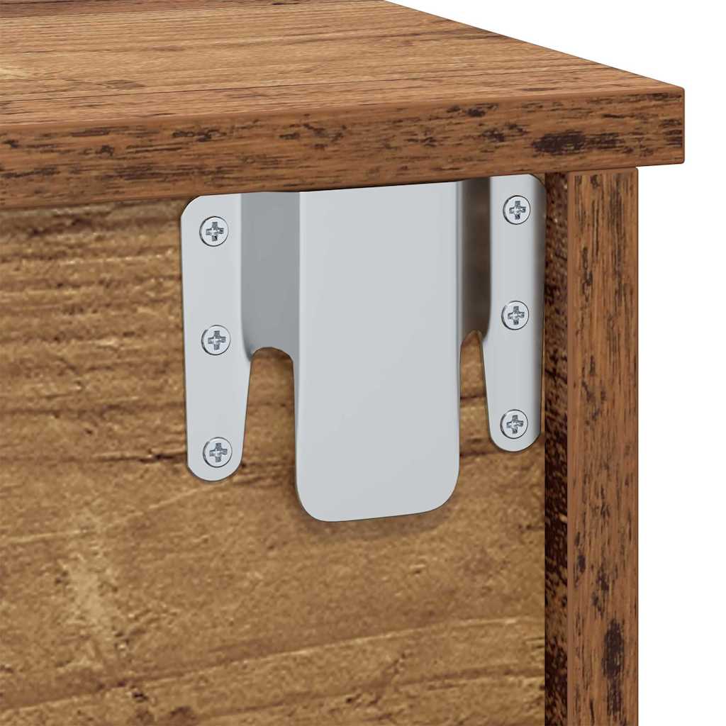 Nightstand Reclaimed Wood Look 40 x 31 x 15 cm Engineered Wood