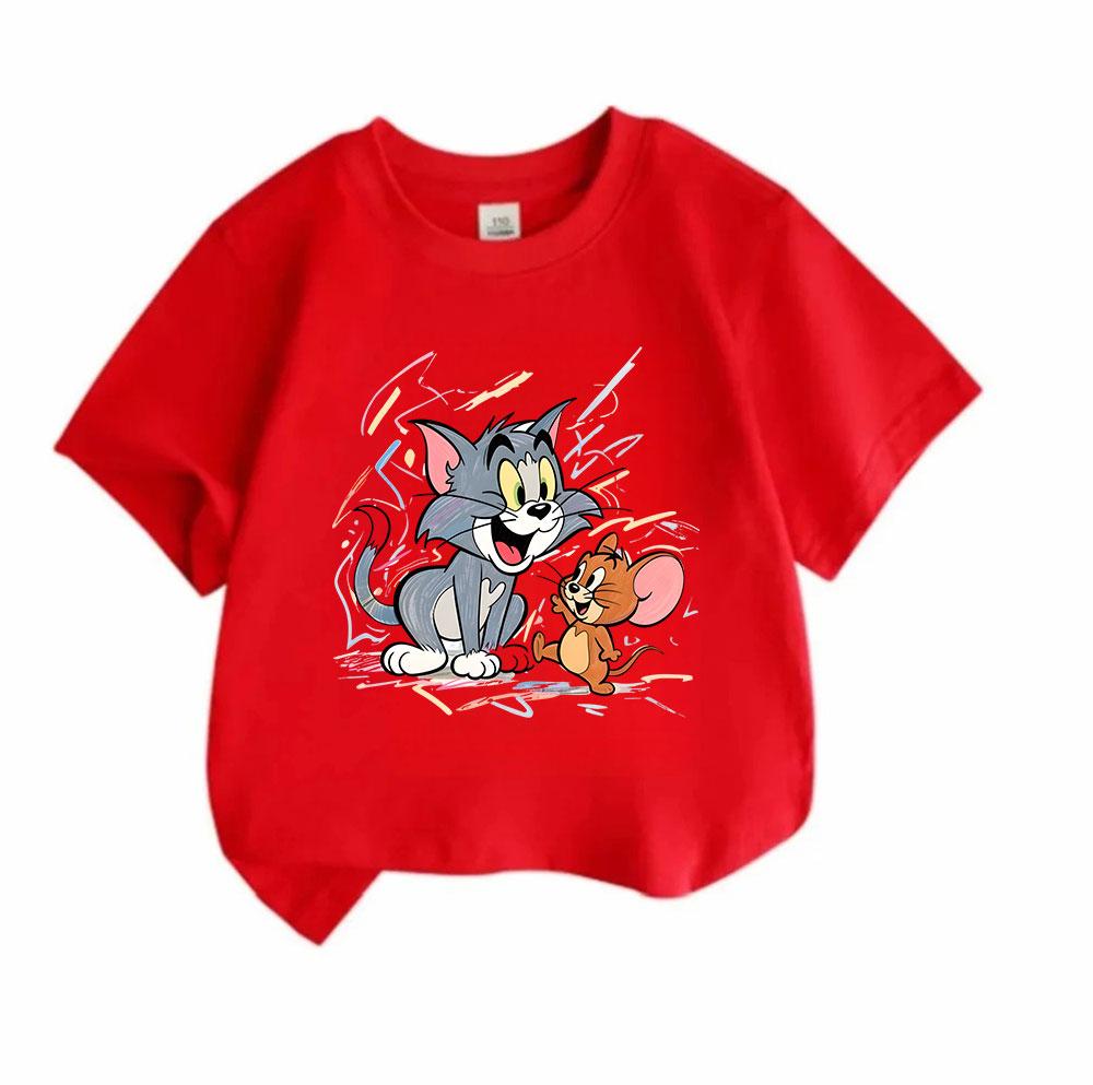 Kids Boys Girls Crew Neck Short Sleeve 100% Cotton T-Shirt,