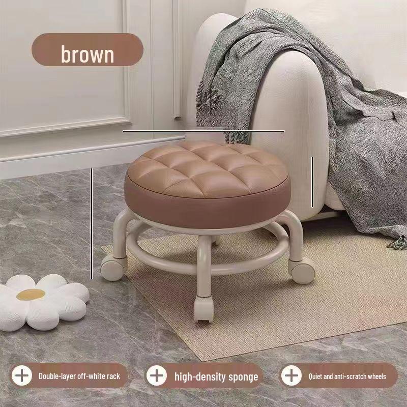Children's Low Stool with Universal Wheels - Versatile, Movable Chair for Living Room