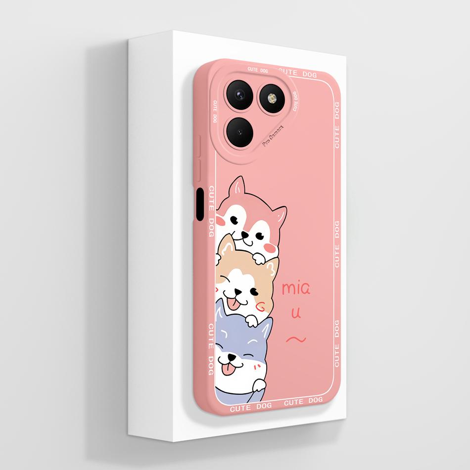 Case For Tecno Pova 7 Pro / 7 Ultra / 7 Neo Cool Bear Soft Liquid Silicone Phone Shell For Tecno Pova7 4G 5G Durable Back Cover