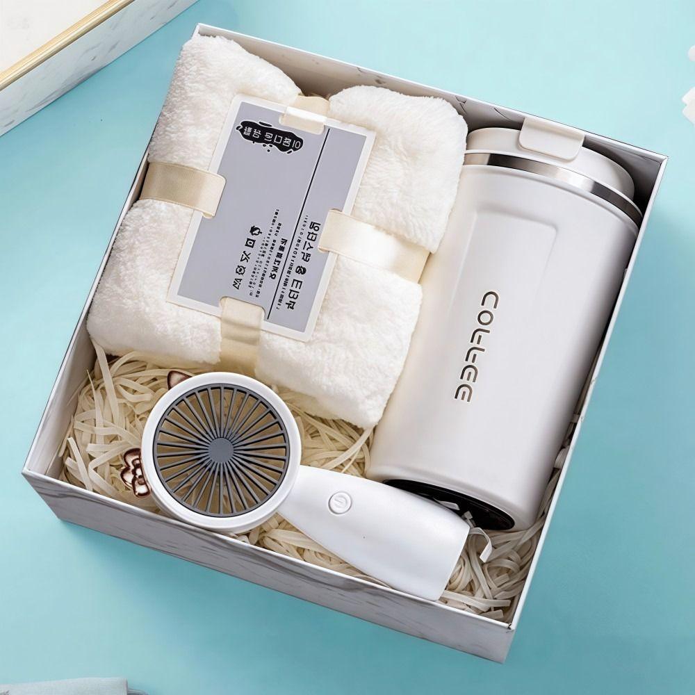 3IN1 Holiday Gift Sets Stylish Design with Paper Bag Birthday Gift Sets Exquisite Box Umbrella/Towel/Cup Practical Gift Sets