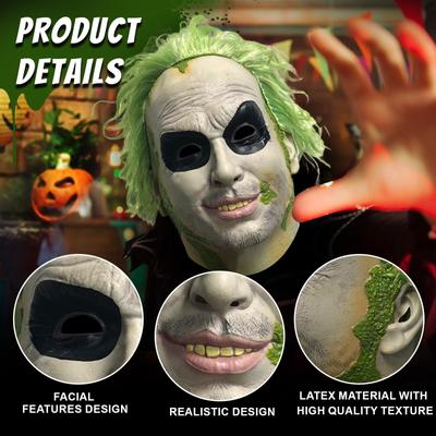 Film-Cosplay-Kopfbedeckung, Halloween-Horror-Cosplay-Perücke-Maske