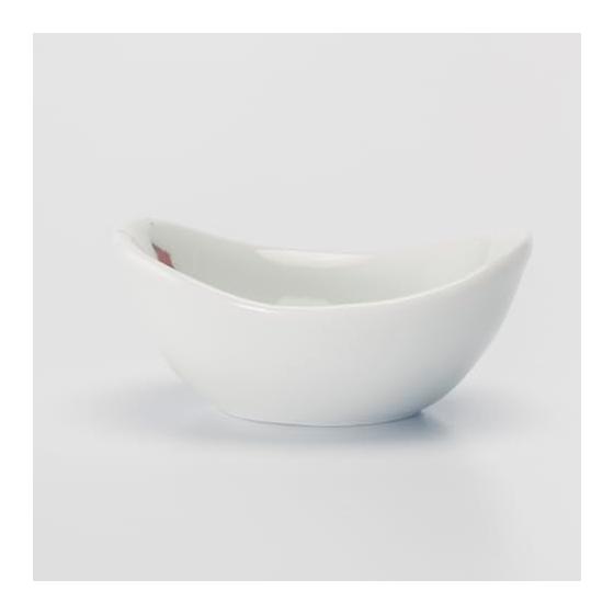 Hasamiyaki Oval Chopstick Rest / Cutlery Rest / Small Dish, Approx. 5cm Diameter, Microwave Safe, "Sanpomichi" (Walking Path) Japanese Landscape