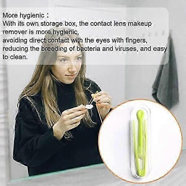 Contact Lens Applicator and Remover Kit with Tweezers, Suction Cup, Case - Silicone Tools for Easy Insertion & Removal