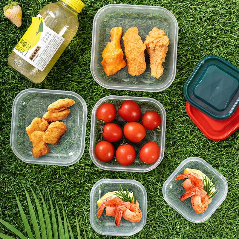 17Pcs/Set Freshness Preservation Box Set Plastic Lunch Box Kitchen Refrigerator Ingredient Packaging Microwave Lunch Box
