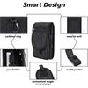 Flip Phone Bag with Three Compartments for Casual Pen Insertion and Waist Hanging Men's Belt Loop Pouch Large Capacity Wallet